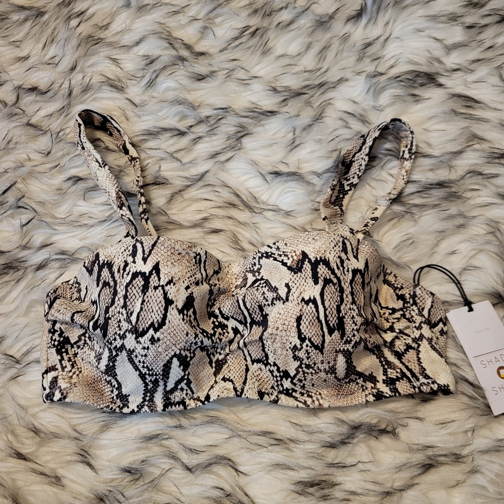 Shade & Shore Snake Skin Bikini Top 32B